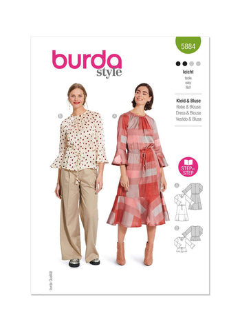 Burda - 5884 Misses' Blouse & Dress