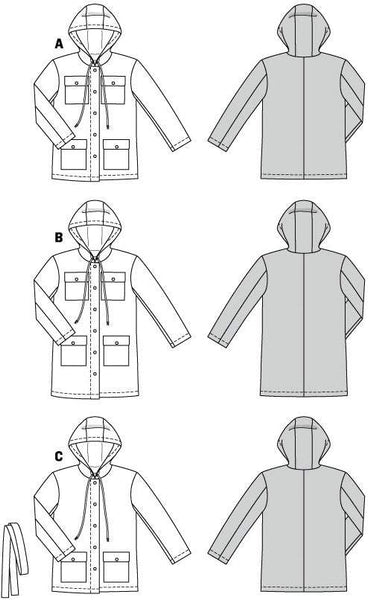 Burda - 5923 Hooded Jacket with Patch Pockets