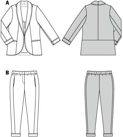 Burda - 5935 Plus Size Jacket and Pants