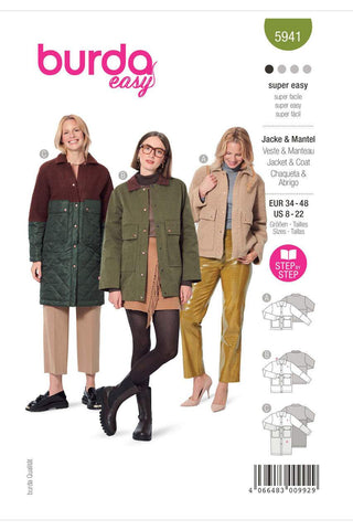 Burda - 5941 Misses' Jacket and Coat