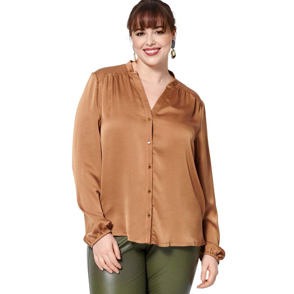 Burda - 5965 Misses' Blouse with Shoulder Yoke and Stand Collar