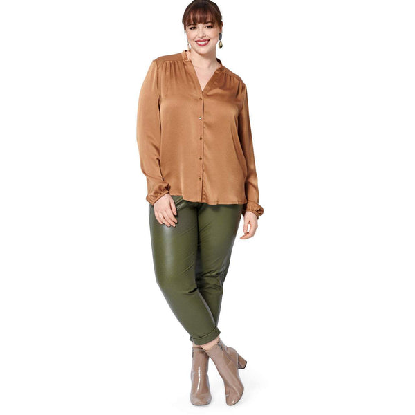 Burda - 5965 Misses' Blouse with Shoulder Yoke and Stand Collar