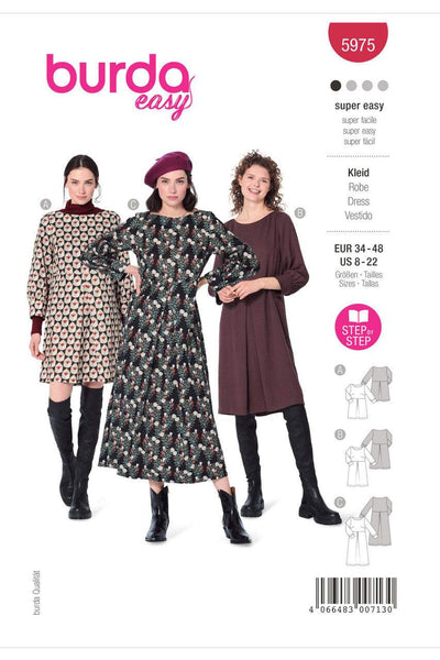 Burda - 5975 Misses' Dress with Scoop Neckline