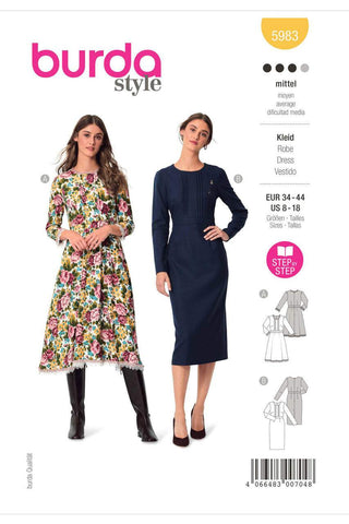 Burda - 5983 Misses' Dress with Wide or Narrow Skirt