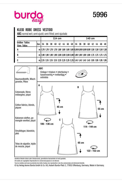 Burda - 5996 Dress