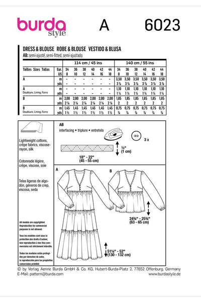 Burda - 6023 Dress / Blouse