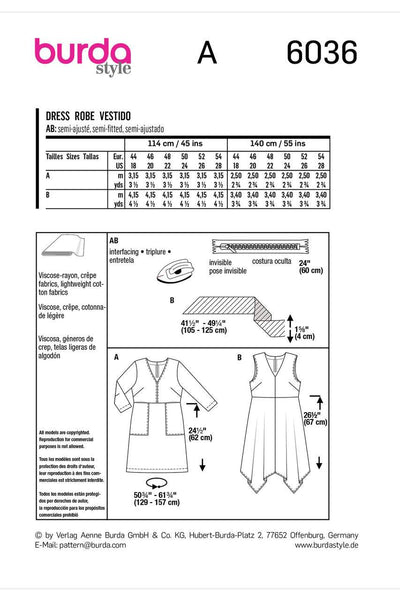 Burda - 6036 Dress