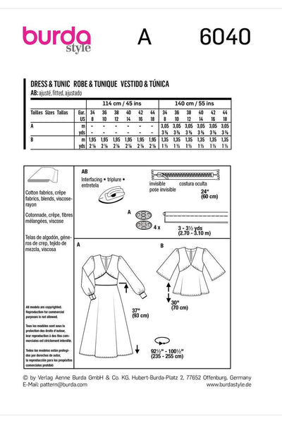 Burda - 6040 Dress / Blouse