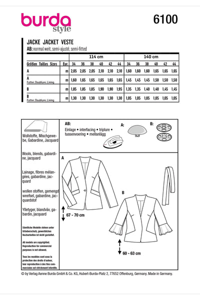 Burda - 6100 Jackets