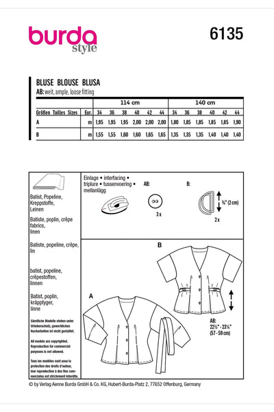 Burda - 6135 Blouses