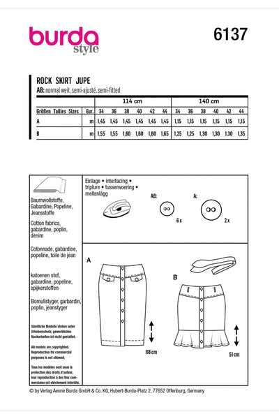 Burda - 6137 Skirts