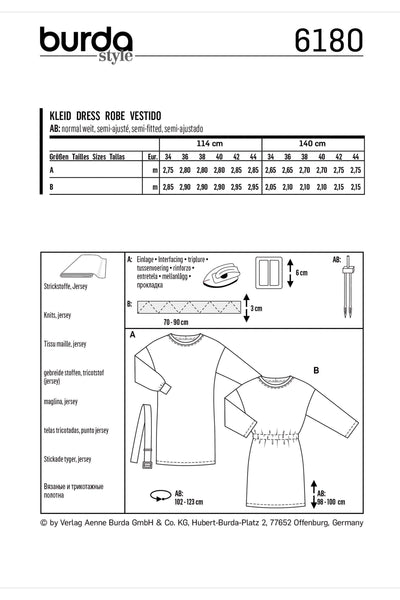 Burda - 6180 Shirtdresses – Overcut Shoulders