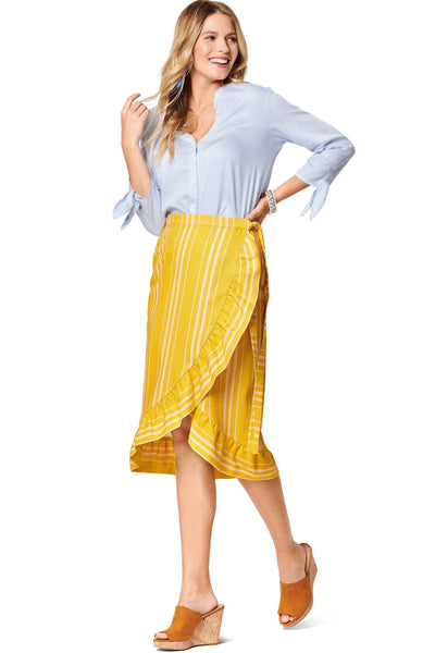Burda - 6200 Wrap Skirt with Waistband and Tie Bands