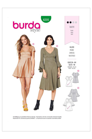 Burda - 6205 Dress with Empire Waist