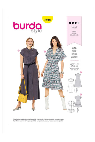 Burda - 6240 Dress with Button Fastening
