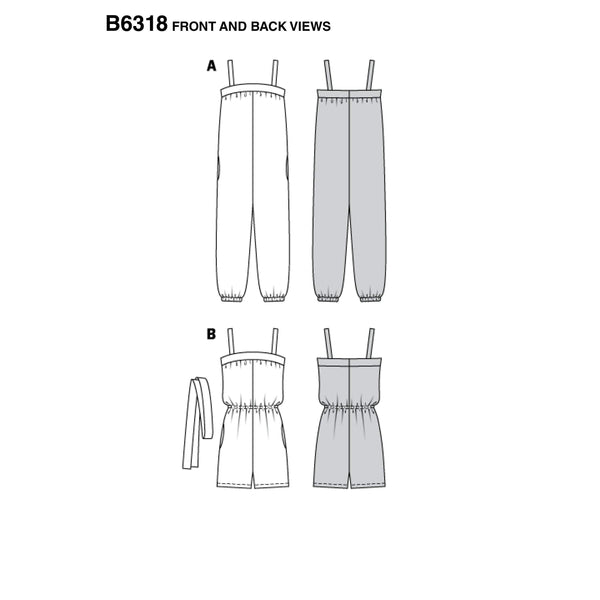 Burda - 6318 Jumpsuit with Band and Straps