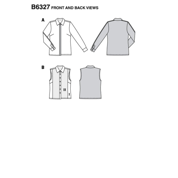 Burda - 6327 Shirt Blouse - Concealed Fastening