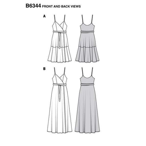Burda - 6344 Wrap Dress - Pinafore Dress