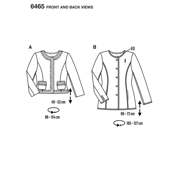 Burda - 6465 Ladies Coat