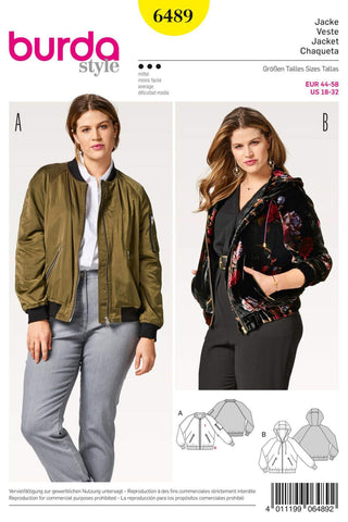 Burda - 6489 Ladies Coat