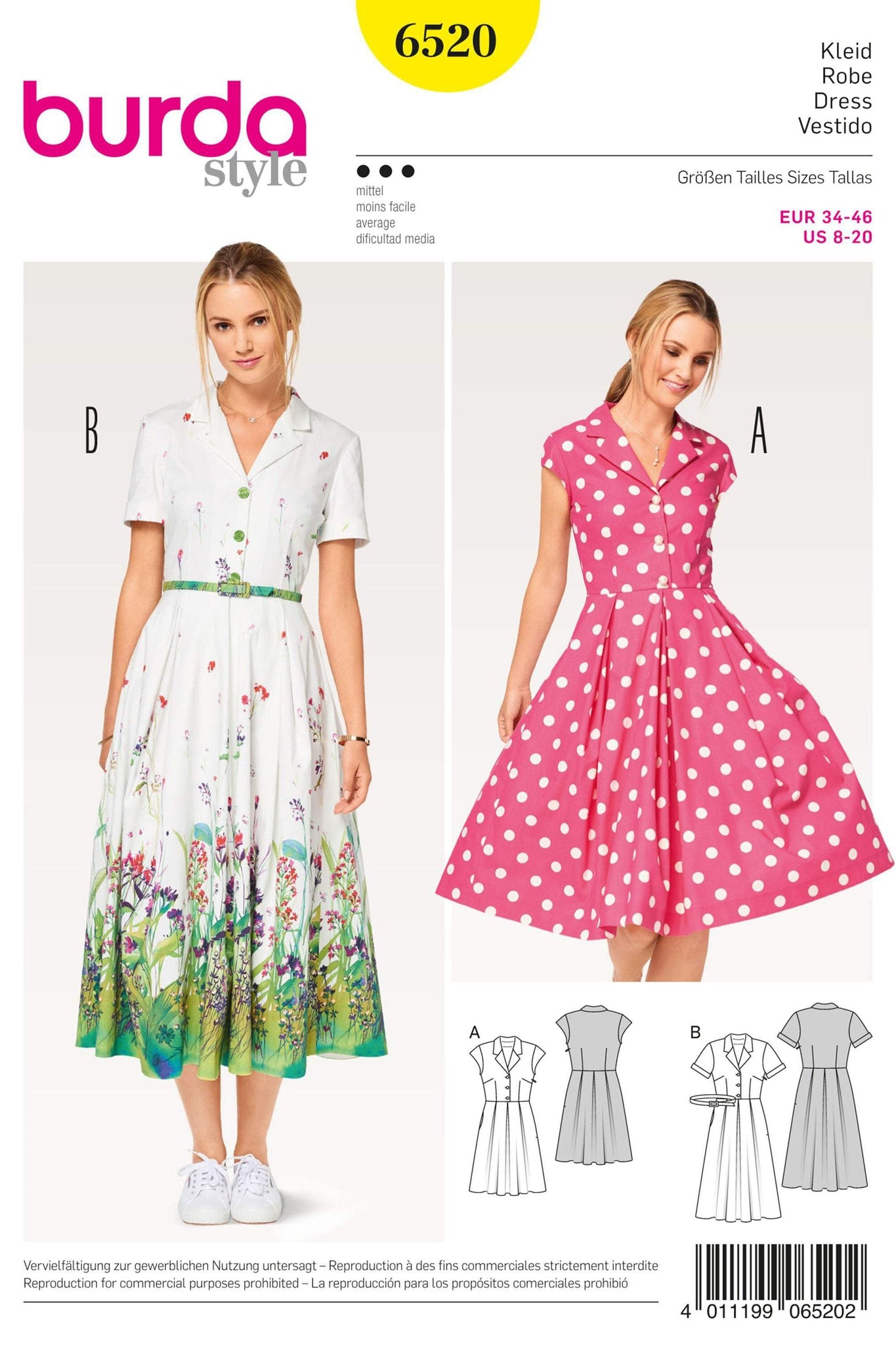 Burda - 6520 Ladies Dress