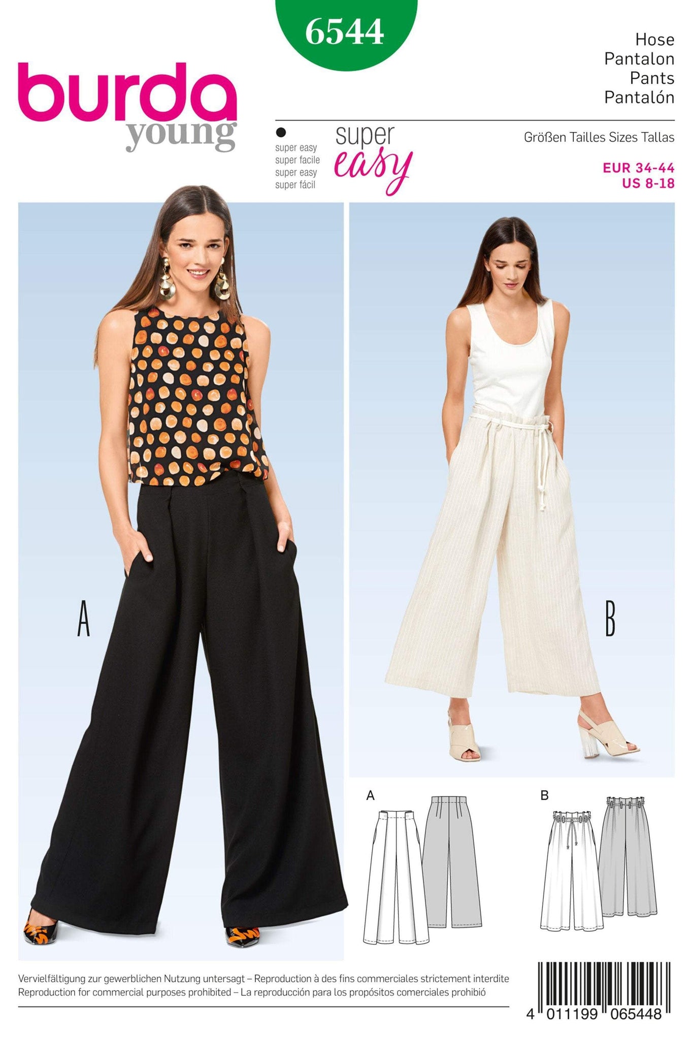 Burda - 6544 Ladies Pants