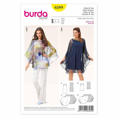 Burda - 6589 Ladies Dress & Top