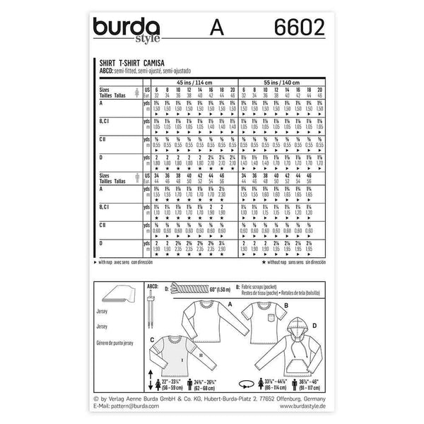 Burda - 6602 Unisex Top