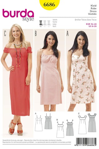 Burda - 6686 Ladies Dress