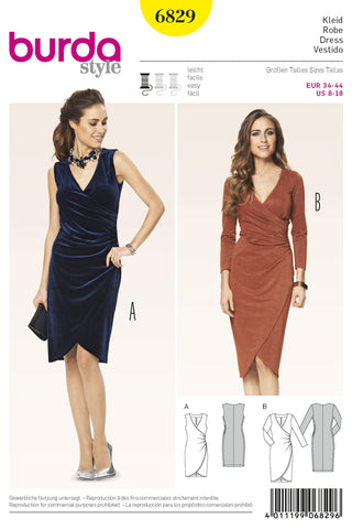 Burda - 6829 Ladies Dress Evening