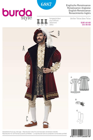 Burda - 6887 Costume Historical Mens