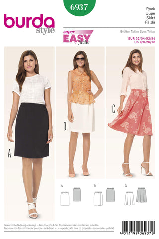 Burda - 6937 Ladies Skirt