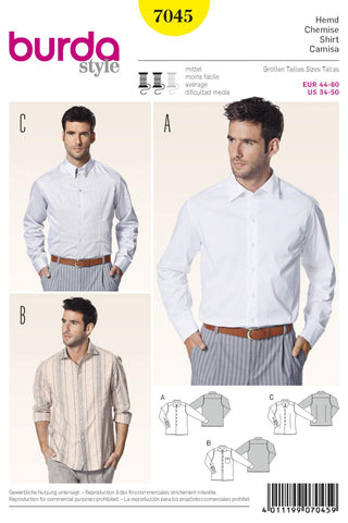 Burda - 7045 Men's Shirt