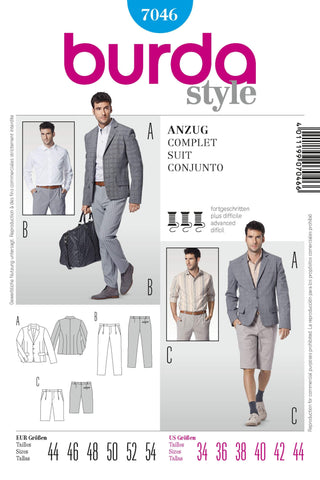 Burda - 7046 Mens Suit