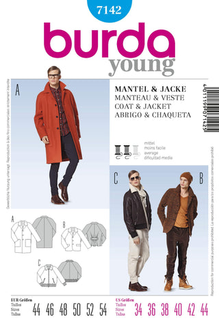 Burda - 7142 Mens Coat/Dress