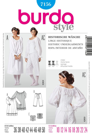 Burda - 7156 Costume Ladies-Historical