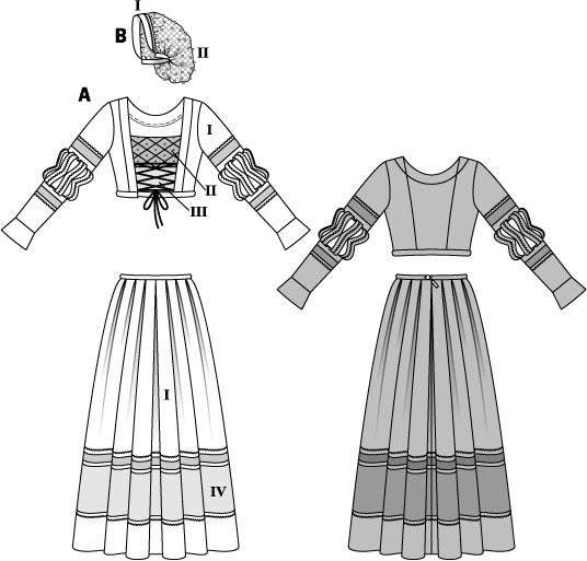 Burda - 7171 Costume Ladies-Historical
