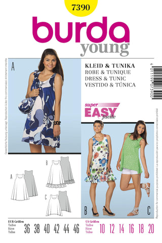 Burda - 7390 Ladies Dress/Top