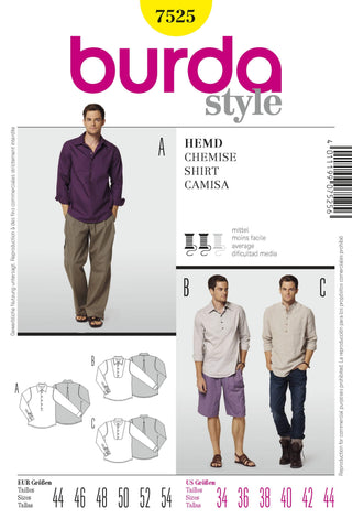 Burda - 7525 Mens Shirt