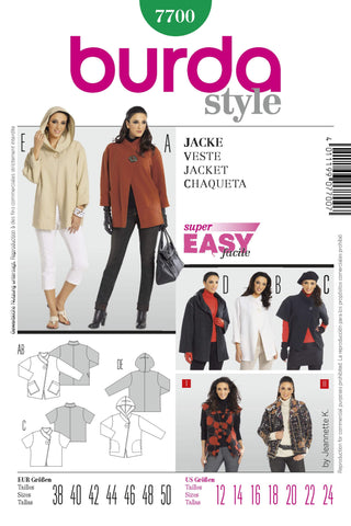 Burda - 7700 Ladies Jacket
