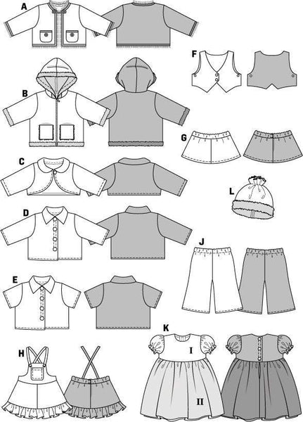 Burda - 7753 Doll Clothes