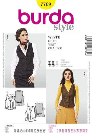 Burda - 7769 Ladies Vest