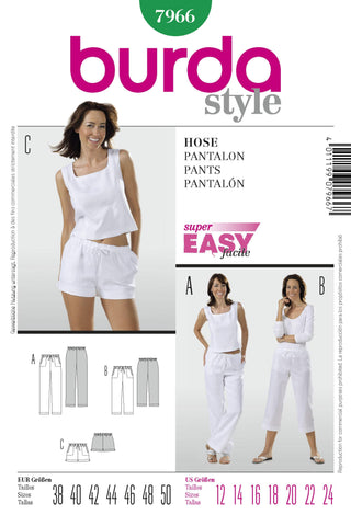 Burda - 7966 Ladies Pants