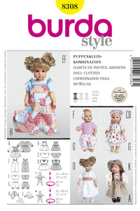 Burda - 8308 Doll Clothes
