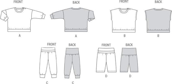 Burda - 9186 Babies Sweatshirt & Pants