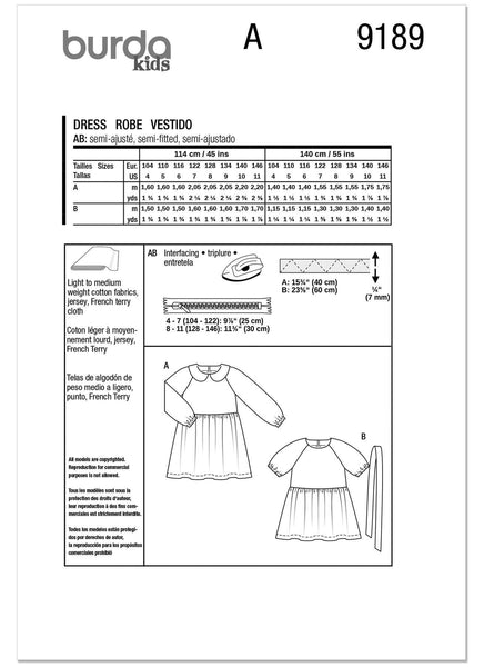 Burda - 9189 Children's Dresses