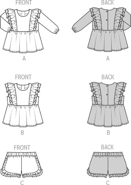 Burda - 9190 Babies Top & Pants