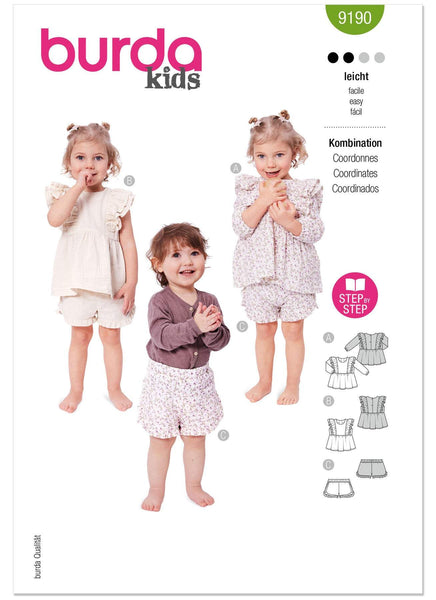 Burda - 9190 Babies Top & Pants
