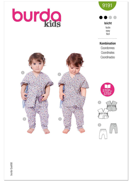 Burda - 9191 Babies Tunic & Pants