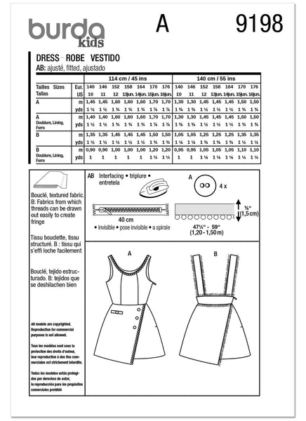 Burda - 9198 Children's Dress and Skirt